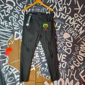 Black Ankle Jeans with rips